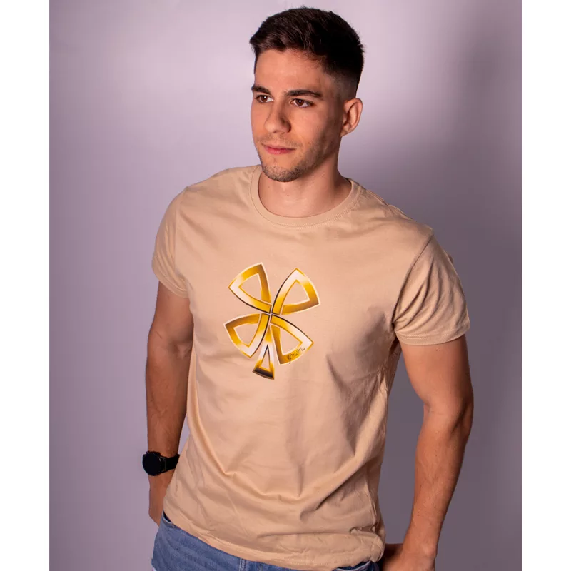 camiseta beige trebol 3